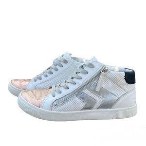Dolce Vita Zello Mid Top Metallic Wedge Sneakers Size 9